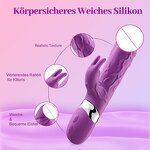 G-Spot Rabbit Vibrator Clitoral Stimulator Rechargeable Sex Toys Silicone Stretch Realistic Dildo Wand Sex Toys for Women