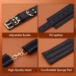 BDSM Bondage Sex Toys Restraints, Adjustable Sex Cuffs Restraints Straps Wrist-to-Thigh, Restraint Set Adult Sex Toys for Couple