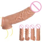 Penis Sleeve Extender Enlarger Stretcher Suitable for All to Extend Male Stamina of Cock Sleeve for Thicken Reusable Condom