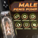 Automatic Penis Pump Men Enlargement Dilate Trainer Penis Vacuum Pump Sex Toys 9 Suction Male Masturbator Sex Toys for Men 18+