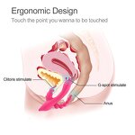 G Spot Rabbit Vibrator for Women Clitoris Stimulation with 7 Powerful Vibrations, 3 in 1 Clit Anal Stimulating Dildo Massager