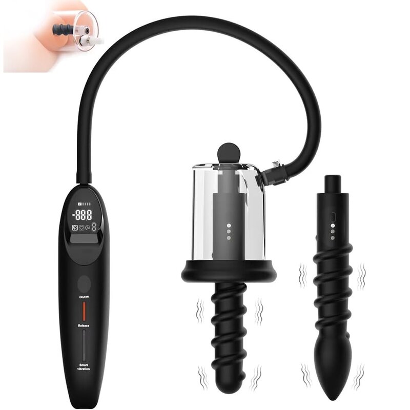 Automatic Anal Plug Vaginal Pussy Dildo Pump Expander, Anal Beads Wand Pumps Enlarger, Prostate Massager Stimulator Masturbator
