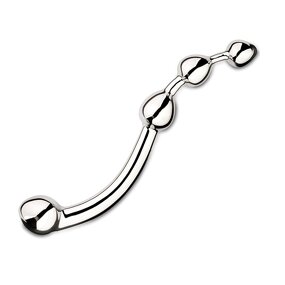 Fun Metal Sex Toy Stainless Steel G Spot Wand Massage Stick Kegel Exerciser P-Spot Stimulator Prostate Massager Anal Plug Dildo