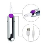 Mini Bullet Vibrator for Women Made of Body-Safe Silicone, Fully Waterproof, USB Rechargeable with 10 Vibration Settings