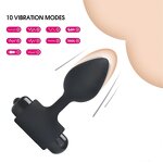 10 Frequency Removable Vibrating Bullet Vibrator Powerful G-spot Stimulate Clitoris Masturbator Anal Plug