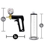 2.25 Inch Cylinder Penis Pump Kit with Vacuum Gauge Handle Fun Sex Toys for Men, Various Suction Levels for Penis Enhancement