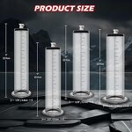 Manual Penis Pumps with Metal Handle Pressure Gauge Sex Toys Enlargers Cock Pump with Dial Vacuum Pump to Increase Penile Size