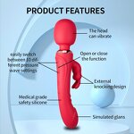 Three Heads Rabbit Vibrator 30 Powerful Vibration G Spot Clit Simulator Vaginal Anal Vibrating Dildo Massager Sex Toys for Women