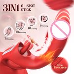 Dildos Thrusting Clit Vibrator for Women with 10 Vibration Modes 7 Thrusting Modes Featuring Licking and G Spot Couple Adult Toy