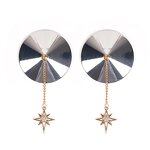 Adhesive Metal Nipple Covers Sexy Reusable Tassel Pasties with Diamonds Self-Bra Jewelry Sticker New Underwear Accessories