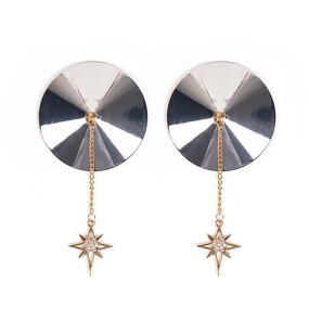 Adhesive Metal Nipple Covers Sexy Reusable Tassel Pasties with Diamonds Self-Bra Jewelry Sticker New Underwear Accessories