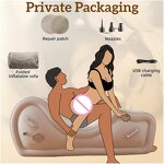 Sex Furniture Sofa Pillow with Automatic Air Pump, BDSM Gear Inflatable Cushion for Couple Sexual Position Multifunctional Sofas