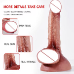 7.6inch Realistic Huge Silicone Long Dildo -Strong Suction Cup Thick Penis Lifelike Dildo G-spot and Anal Stimulation for Play