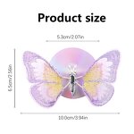 3D Stereo Flash Embroidery Yellow Purple butterfly Metal Nipple Decorative Sexy Boobs Cover Reusable Nipple Cover Pasties Club