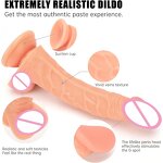 8.26'' Harness&Strap-On Realistic Dildo with Strap-on Suction Cup for G Spot Anal Flexible Dildos Sex Toy for Men Women Couples
