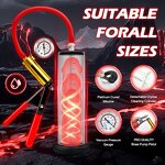 High-end 6 Size Penis Enlarger Advanced Clamp Penis Pumps Hand Grip Pump Vacuum Gauge