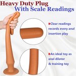 Super Long Anal Plug Dildo, Flexible Liquid Silicone Butt Plug Massage Stimulation for Men and Women Sex Factory