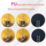 Factory Direct Supplier Best Selling Leather Nipple Covers Ring Golden Pu Leather Nipple Covers for Women Sexy