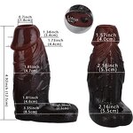 Male Silicone Dildo Hollow Sleeve Penis Sleeve with Cock Ring,Small Penis Sheath Adult Sex Toy for Male Penis Enlargement Sleeve