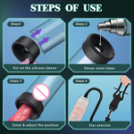 Penis Pump Tie Rod Penis Enlarger Enhancement Erection Sex Toys Male Masturbator Penis Extender Big Dick Trainer Vacuum Pump