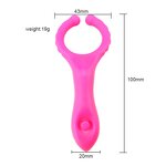 Silicone Vibrating Nipple Clitoris Stimulator Clip Dildo Ring Toy