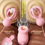 Electric Nipple Vibrator Female Breast Massage Nipple Clip Enhancer Nipple Sucking Stimulator Female Masturbator Adult Products