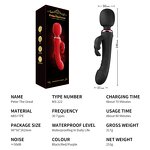 Three Heads Rabbit Vibrator 30 Powerful Vibration G Spot Clit Simulator Vaginal Anal Vibrating Dildo Massager Sex Toys for Women
