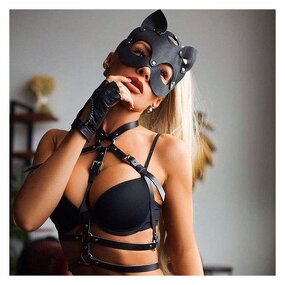 Body Leather Waist Belt Harness Women Fashion Punk Goth Top Belt Bondage Chest Straps Studded Lingerie BDSM Sex Game