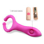 Silicone Vibrating Nipple Clitoris Stimulator Clip Dildo Ring Toy