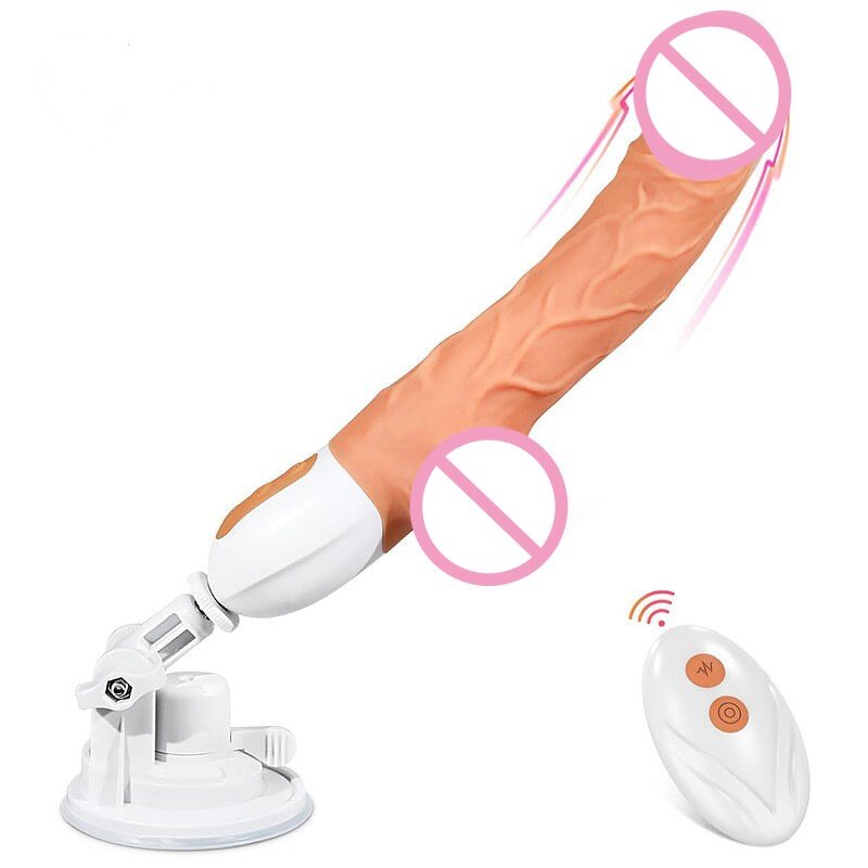 Remote Control Sex Machine Thrusting Realistic Dildo for Women with 10 Vibrating&Thrusting for G Spot Clitoral Anal Stimulation