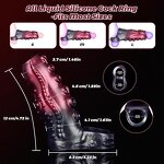 Monster Penis Sleeve Cock Sleeve with Penis Ring, Reusable Elastic Silicone Penis Extender Enhance Male Endurance for Sex Men