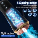 Automatic Male Masturbator Pocket Pussy Stroker Masturbators with 5 sucking & 10 Vibrating Sex Machines & Devices
