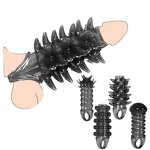 Best Selling High Quality TPE Reusable Sleeve Soft Silicone Rub Ber extra Dotted Penis Condom