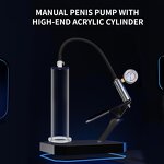 Penis Pump with Pressure Gauge, 12 X 2.5 Inch Cylinder,1 Silicone Sleeves, Penis Enlargement Device Male Sex Toys for Men