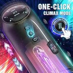 Male Masturbation Cup Telescopic Heated Sucking Pocket Pussy Sex Machines Toy Adult Goods for Men Vagina Masturbator