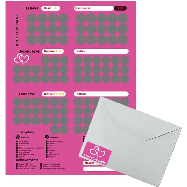 Scratch Off Poster Funny Love Game Scratch Off Poster 100 Things on Date Night Couple Dating, Night Ideas Poster for Couples