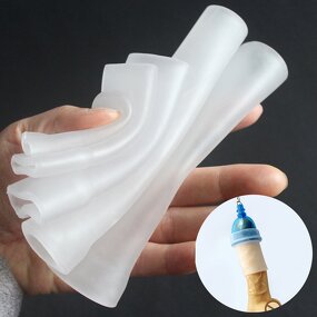Silicone Sleeves for Penis Enlargement Extender Stretcher Genital Sleeve Pump Glans Cap Adult Supplies Enlarger Erection Sex Toy