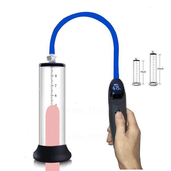 Premium LCD Electric Vacuum Pump for Penis Enlargement Optimal Kpa Suction-Release Cycles Male Dick Extender Sex Product for Men