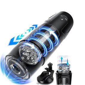 Hands Free Male Masturbators Sex Toy Stroker with 7 Thrusting & Rotating Mode, Vibrator Pocket Pussy for Men Blowjobsex Machine