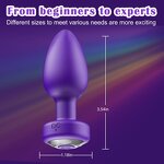 APP Remote Control Vibrating Plug 10 Frequency, Small Butt Plug for Male Prostate Massage Sex Toys and Games for Men Women