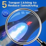 Male Glans Stimulate Massager 10 Modes Penis Delay Trainer Vibrator Rotate Masturbator Automatic Oral Climax Sex Toy for Men