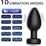Anal Plug Vibrating Butt Anal Plugs Set with 10 Vibration Modes Adult Sex Toys&Games Prostate Massage Sticks for Men and Women