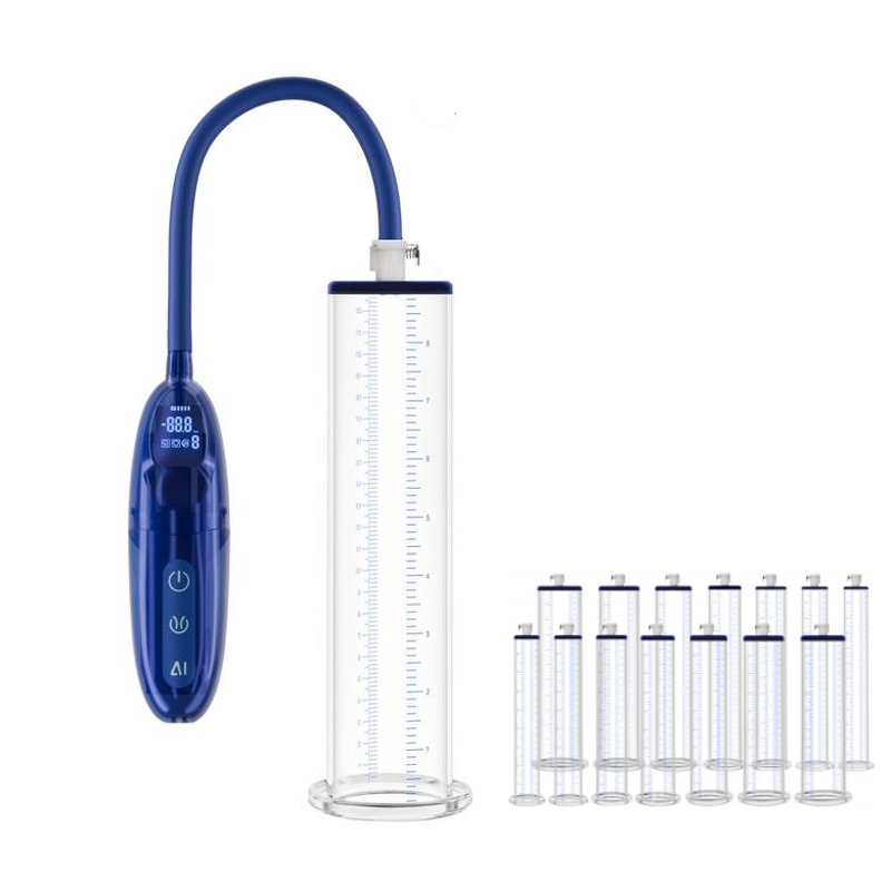 Magna Rechargeable Electric Penis Pump - Premium Round Diameter Flange Acrylic Cylinder with Update AI Handheld Male Vacuum Pump