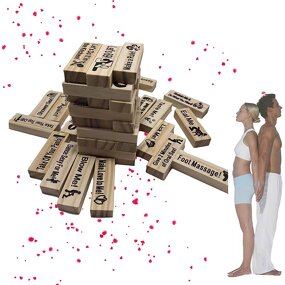 Lust Tower Games for Adults Super Naughty Block Tower Tumbling Wooden Tower Stacking Block for Couples Date Night for Valentine