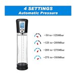 Rechargeable Electric Penis Vacuum Pump with 4 Suction Masturbation Cup High-Vacuum Penis Enlargement Extend Air Pressure Device