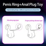 APP Control Vibrating Cock Ring Vibrator Wearable Testicle Prostate Massager Delay Ejaculation Trainer Sex Toy for Men