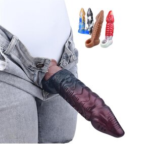 8.66 in Octopus Tentacle Penis Extender Enlarger Sleeve with Cock Ring Enlargement Sheath for Men Delay Ejaculation and Increase