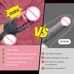 Monster Penis Sleeve Cock Sleeve with Penis Ring, Reusable Elastic Silicone Penis Extender Enhance Male Endurance for Sex Men