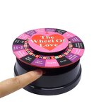 Adult DIY Truth Or Dare Game, Electric Turntable Roulette Wheel, Fun Electric Turntable for Bachelor Bedroom Foreplay Game