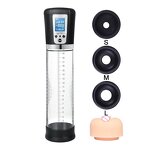 Rechargeable Electric Penis Vacuum Pump with 4 Suction Masturbation Cup High-Vacuum Penis Enlargement Extend Air Pressure Device